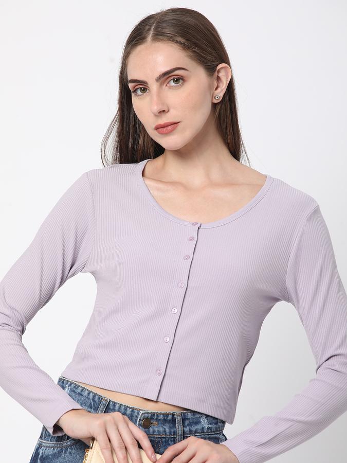 Women Ribbed Relaxed Fit Top image number 0