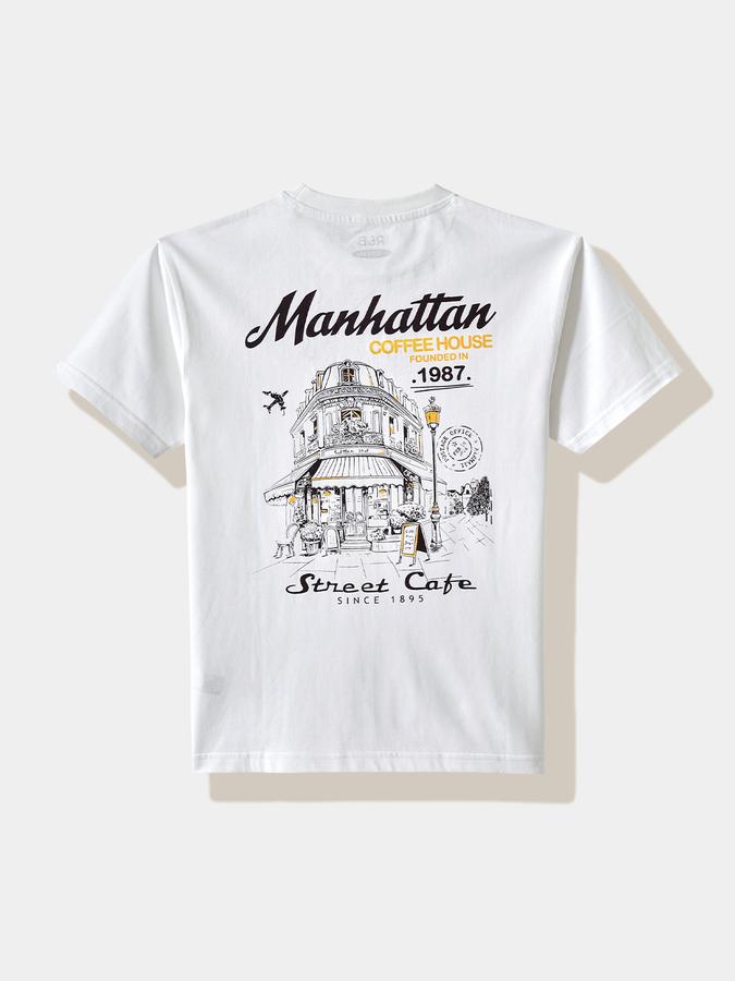 Boys Cotton Regular Fit Crew Neck Graphic T-shirt