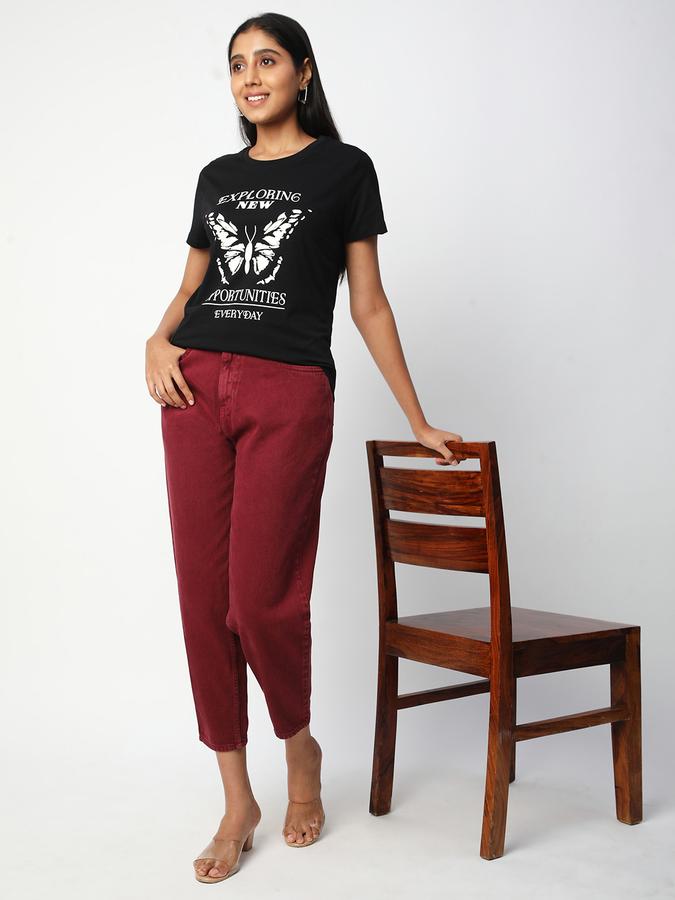 Women Graphic Print Round Neck T-Shirt data-index=