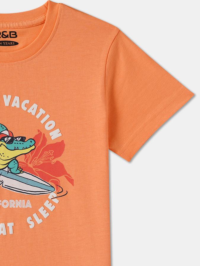 Boys Regular Fit Short Sleeve Crew Neck T-Shirt