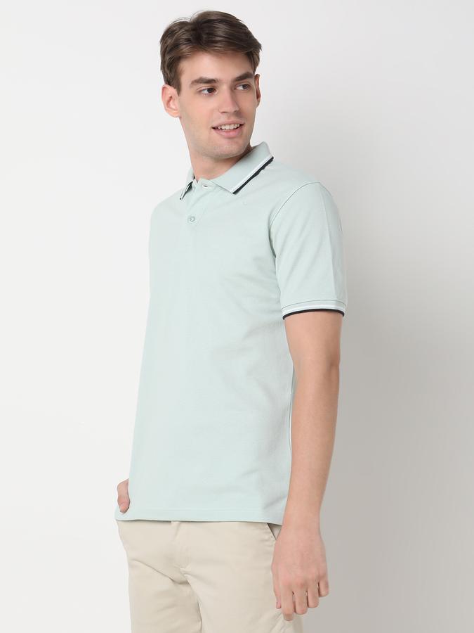 Men Regular Fit Polo T-Shirt with Short Sleeves image number 1