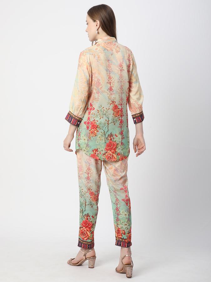 Women Polyester Printed Kurta and Trousers Set
