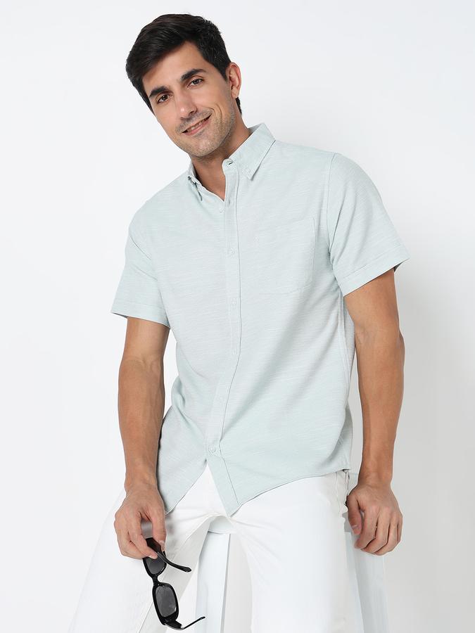 Men Self Design Casual Shirt