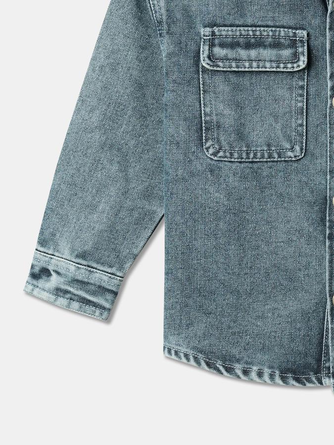 Boys Relaxed Fit Shirt with Flap Pockets image number 3