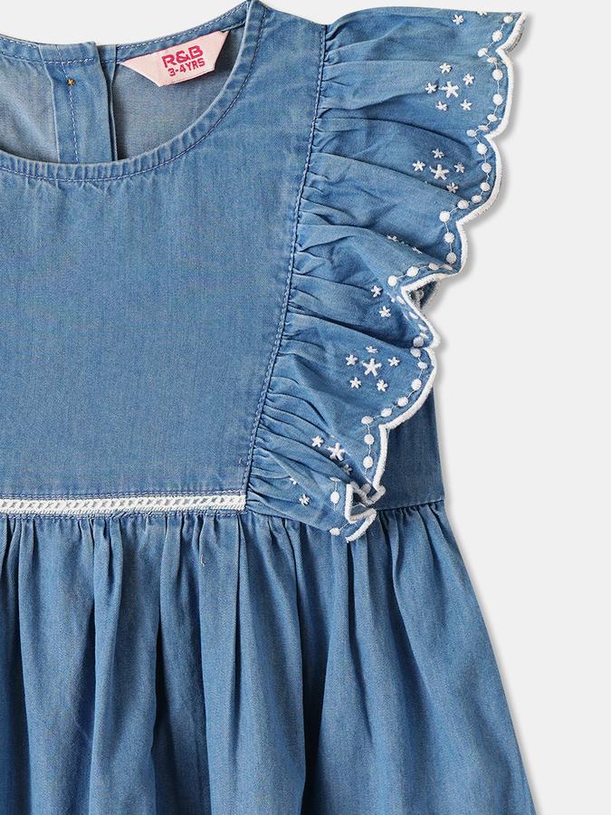 R&B Girls Midi/Knee Length Casual Dress , Short Sleeve image number 2