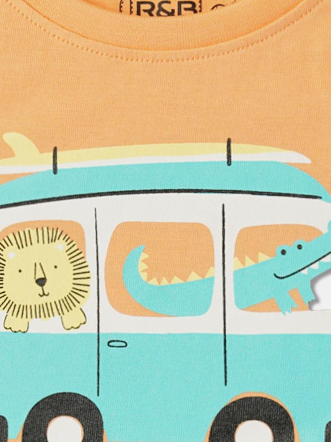 Boys Cotton Relaxed Fit Crew Neck Graphic T-shirt