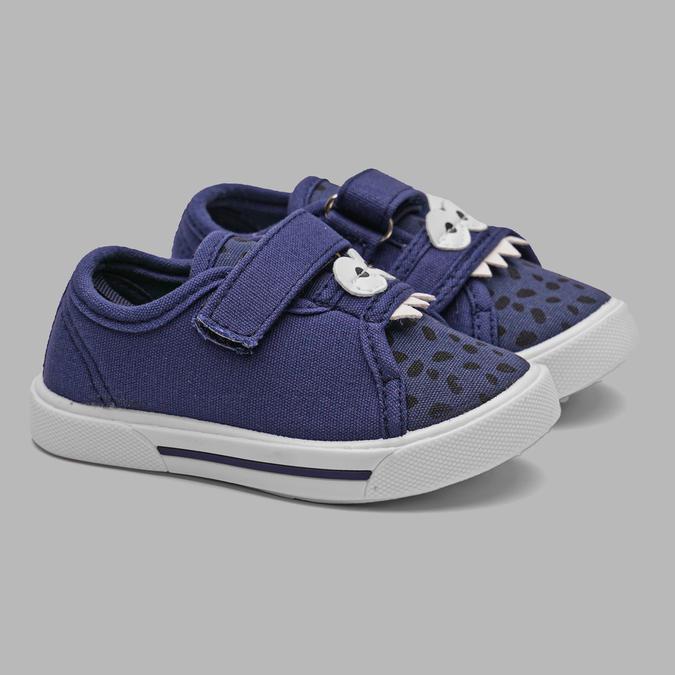 R&B Boy's Blue Printed Velcro Shoes