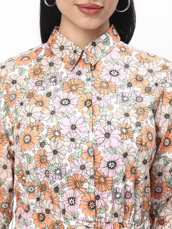 R&B Women's Printed Maxi Shirt Dress image number 3