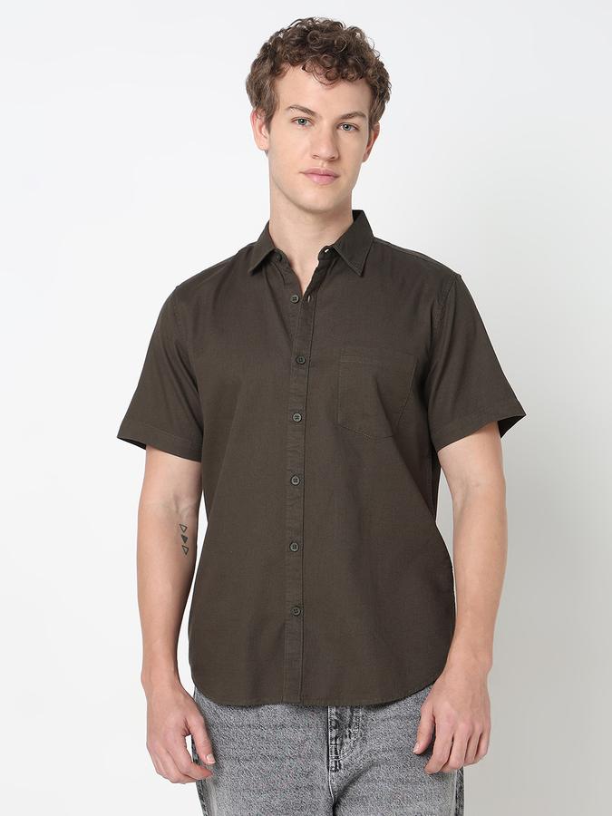R&B MENS Long sleeves Casual Solid SHIRT image number 1