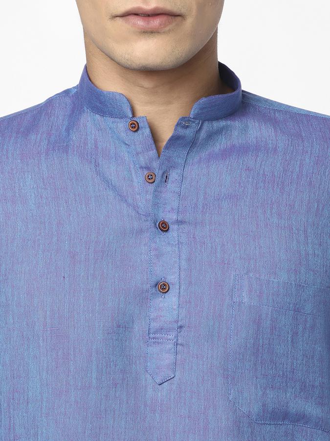 R&B Men Blue Kurtas image number 3