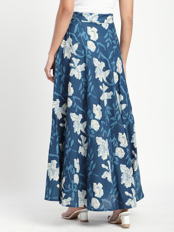 R&B Women Ethnic's Blue Printed Skirt