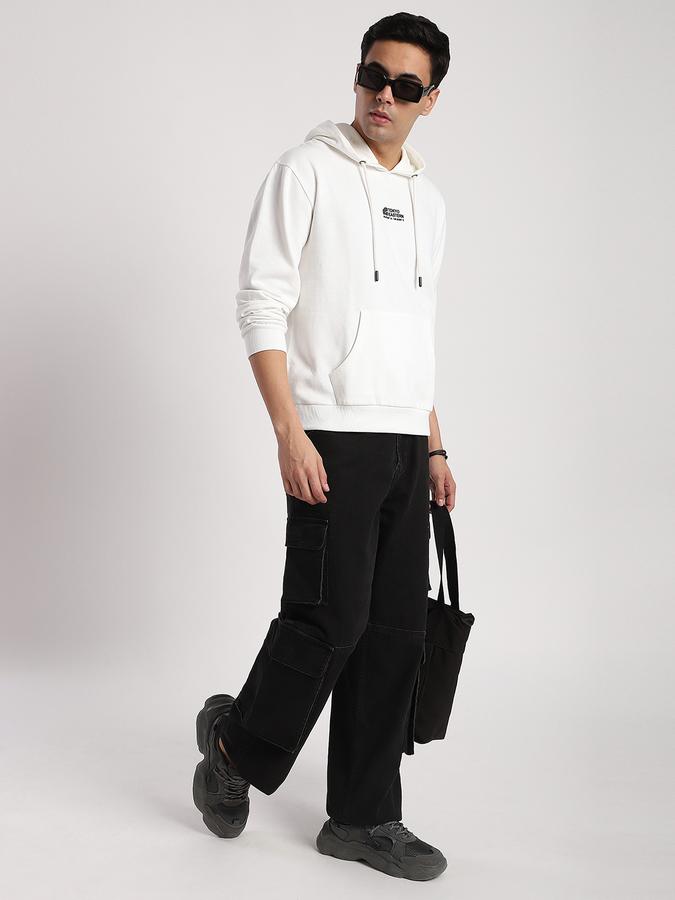 R&B Men's Ivory Printed Sweatshirt