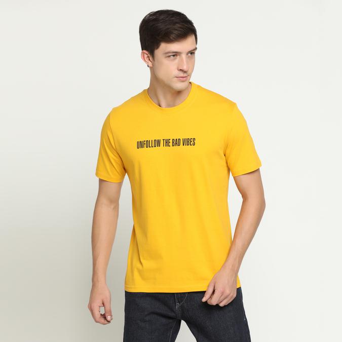 R&B Round Neck Mustard T-Shirt