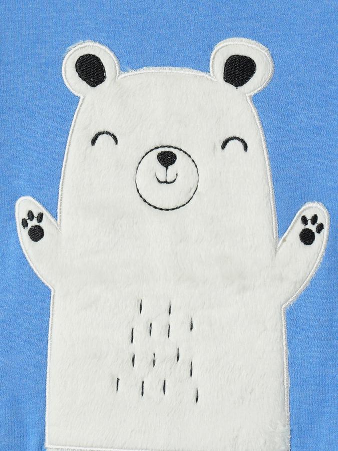 Boys Cotton Regular Fit Crew Neck Applique Sweatshirt