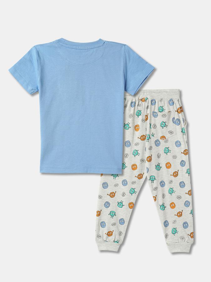 Boys Graphic Print Short Sleeve Crew Neck Sleepwear Set