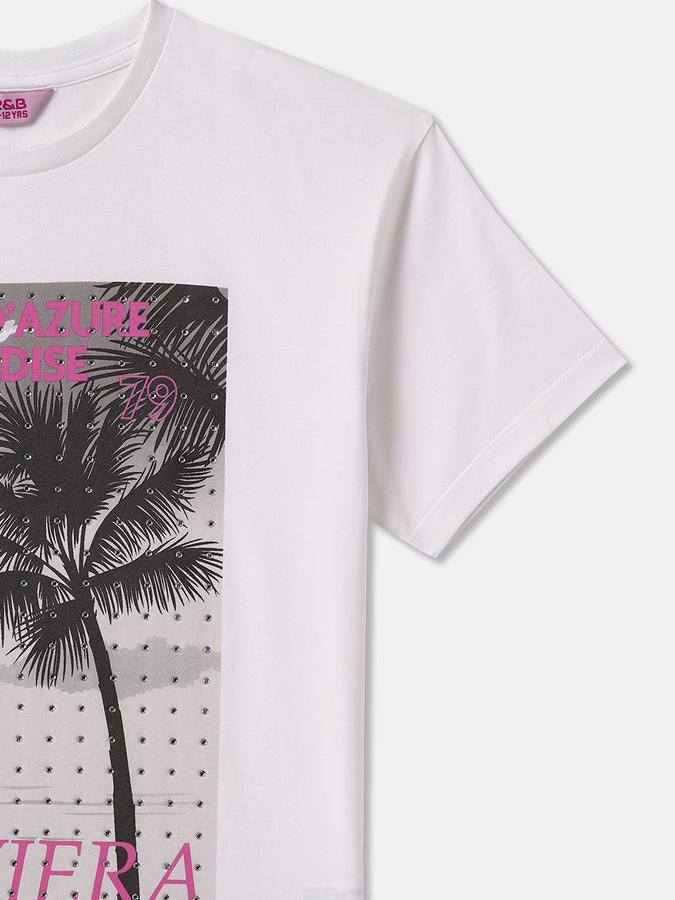 Girls Regular Fit Short Sleeve Crew Neck Top