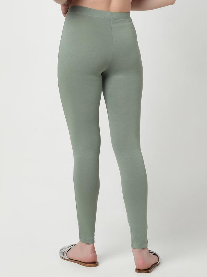 Women Cotton Skinny Fit High Rise Solid Tights