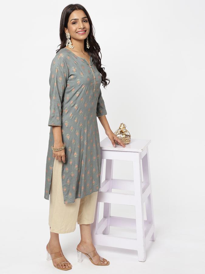 R&B Women Grey Kurtas image number 1