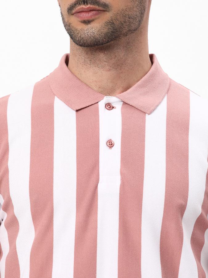 R&B Men's Yarn Dyed Striper Polo image number 3