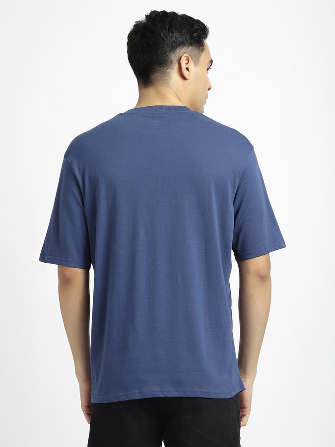 Men Cotton Relaxed Fit Crew Neck Graphic T-shirt