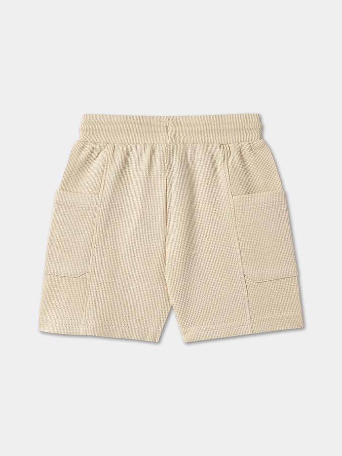 Boys Cotton Relaxed Fit Elasticated Waist Solid Knit Shorts
