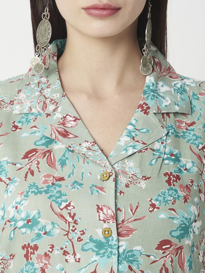 Women Floral Print A-line Kurta image number 3