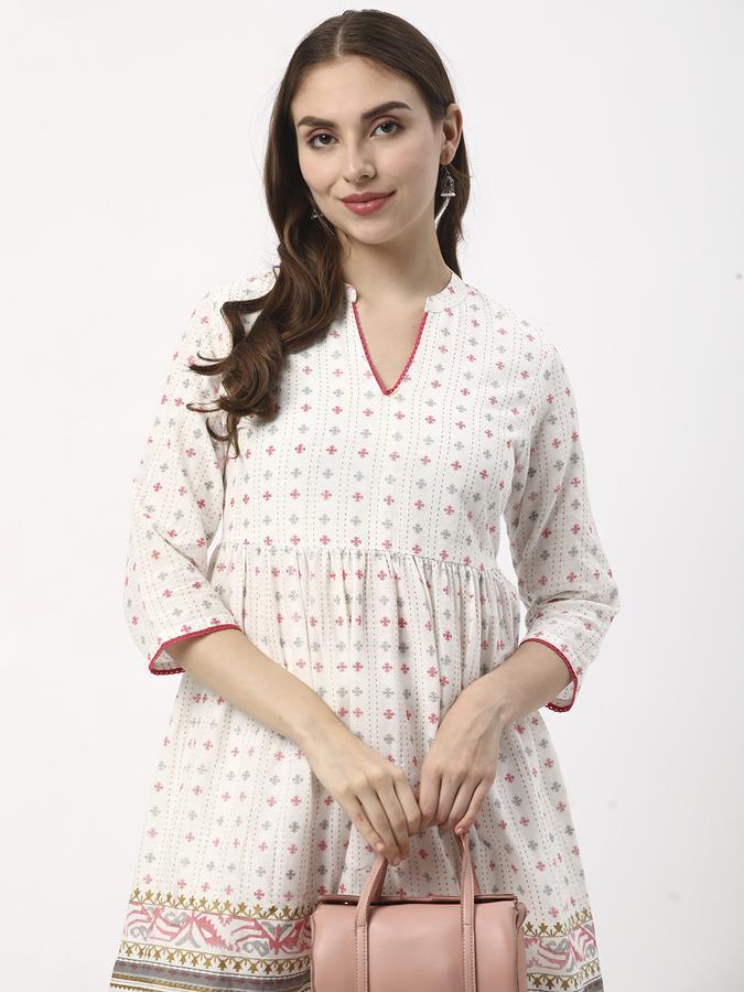 Women Printed Round Neck Kurtas data-index=