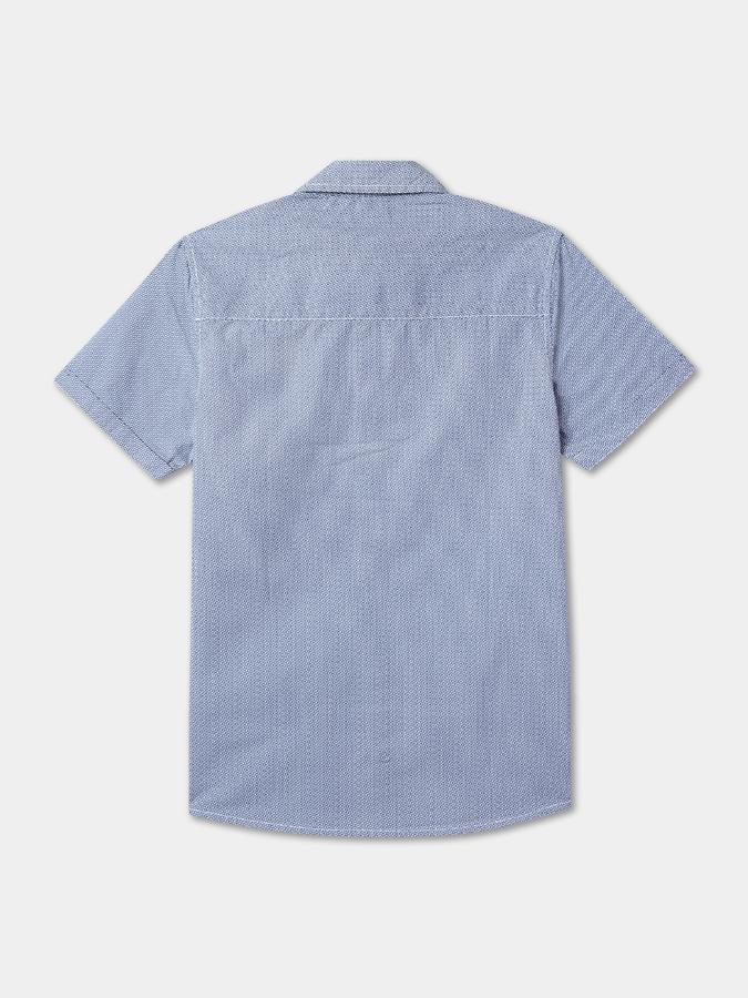 Boys Micro Print Relaxed Fit Shirt image number 1