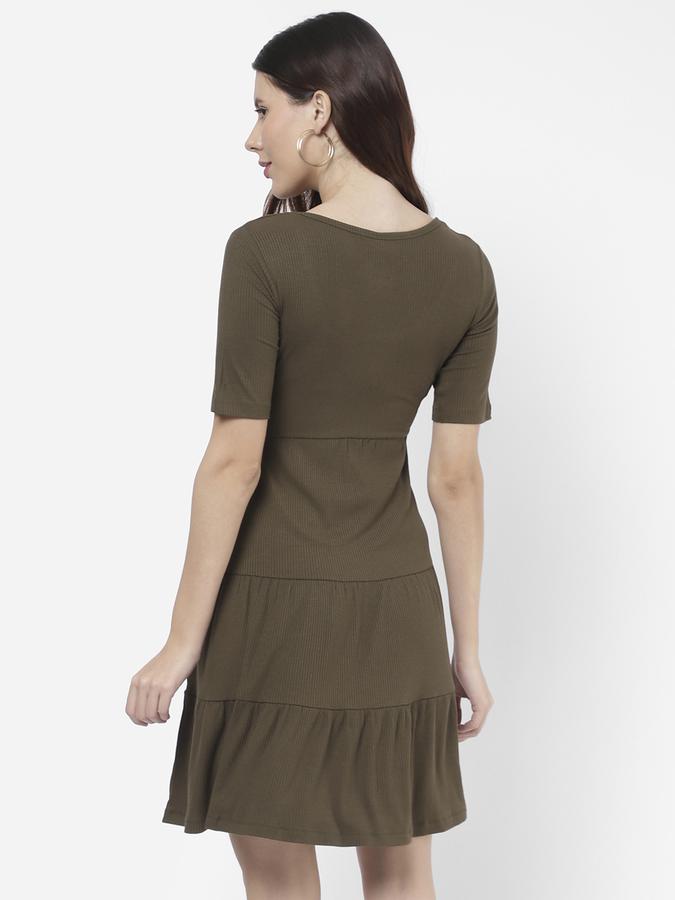 R&B Women Olive Tiered Dress image number 2