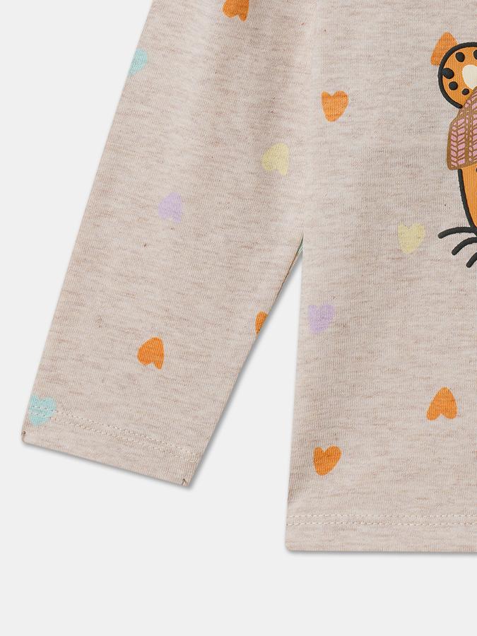 Girls Graphic Print Pure Cotton Regular T Shirt image number 3