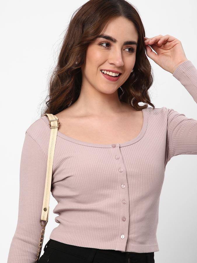 Women Slim Fit Round-Neck T-Shirt image number 0