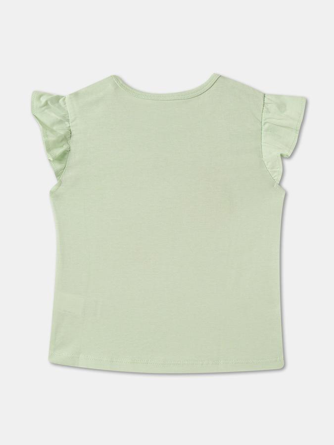 Baby Girls Graphic Print Pure Cotton Regular T Shirt image number 1