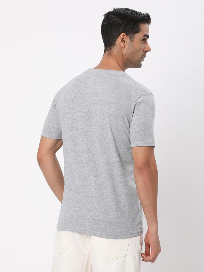 Men Cotton Regular Fit Crew Neck Graphic T-shirt