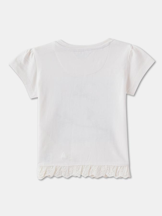 Girls Regular Fit Short Sleeve Crew Neck Top