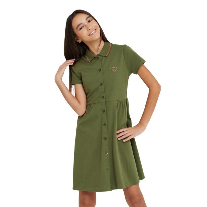 R&B Polo Olive Girls Dress image number 2