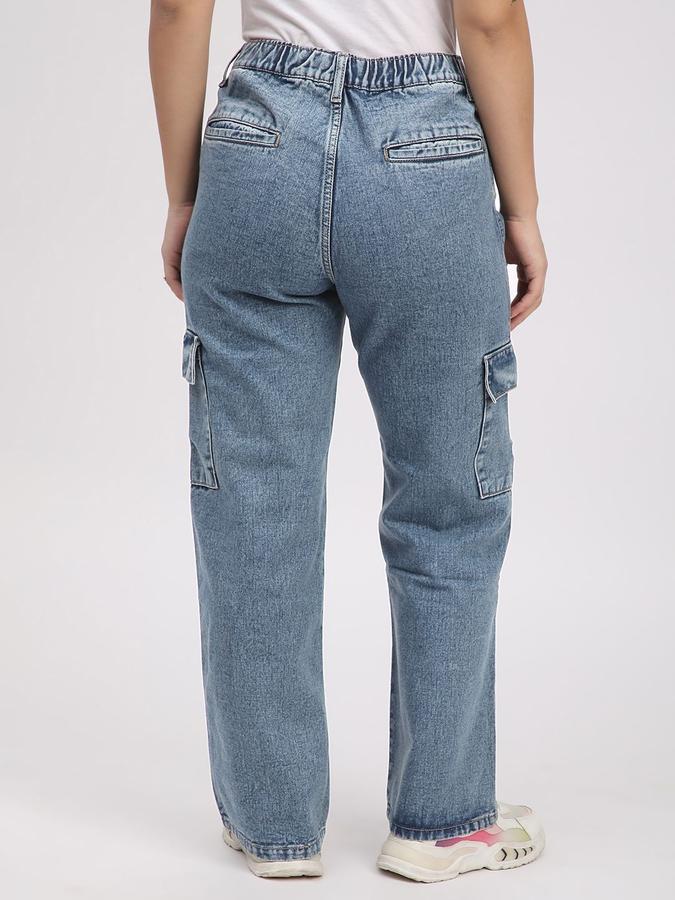 R&B Women Mid Blue Regular Fit High-Rise Jeans