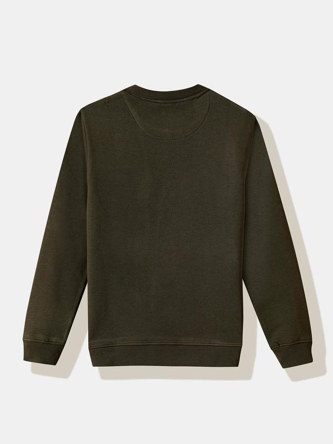 Boys Cotton Blend Relaxed Fit Crew Neck Graphic Sweatshirt