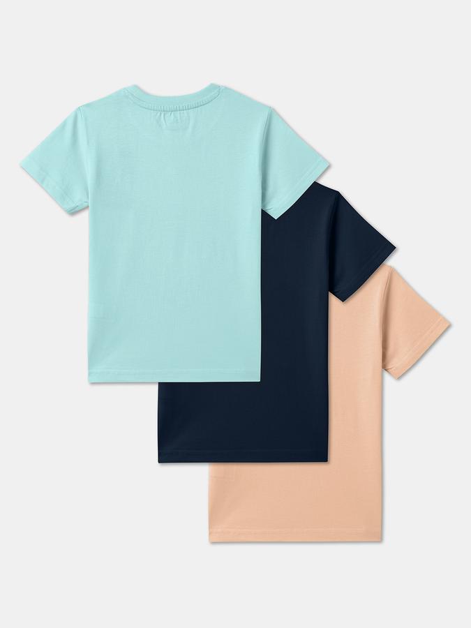Boys Pack of 3 Graphic Print Regular Fit T-Shirt image number 1