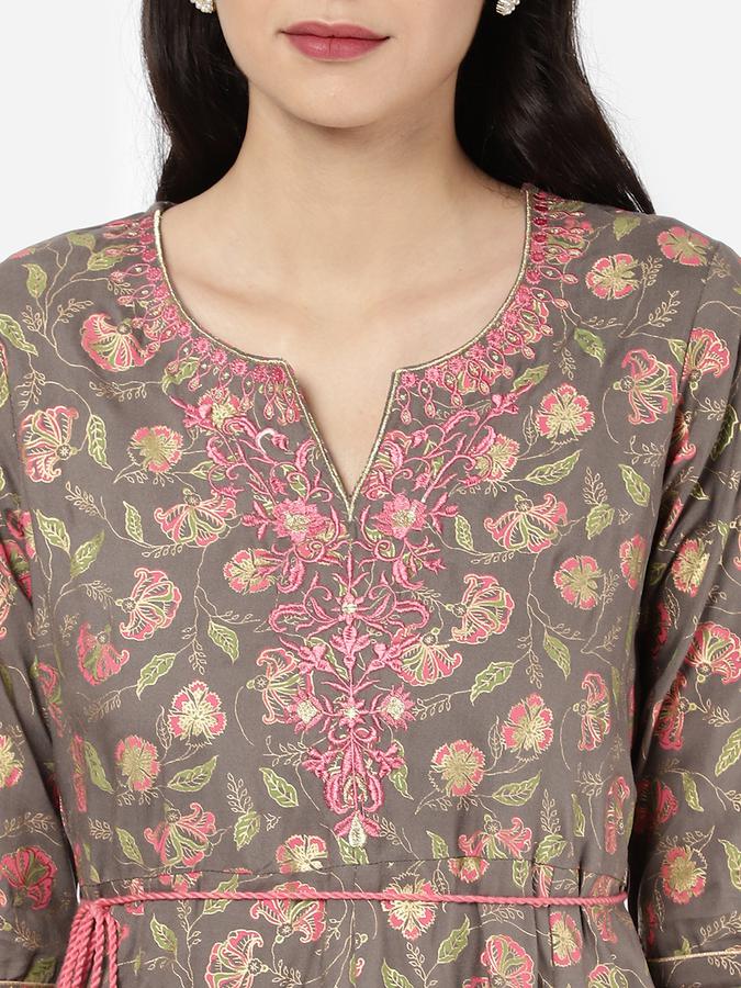 R&B Grey Women Kurtas image number 3
