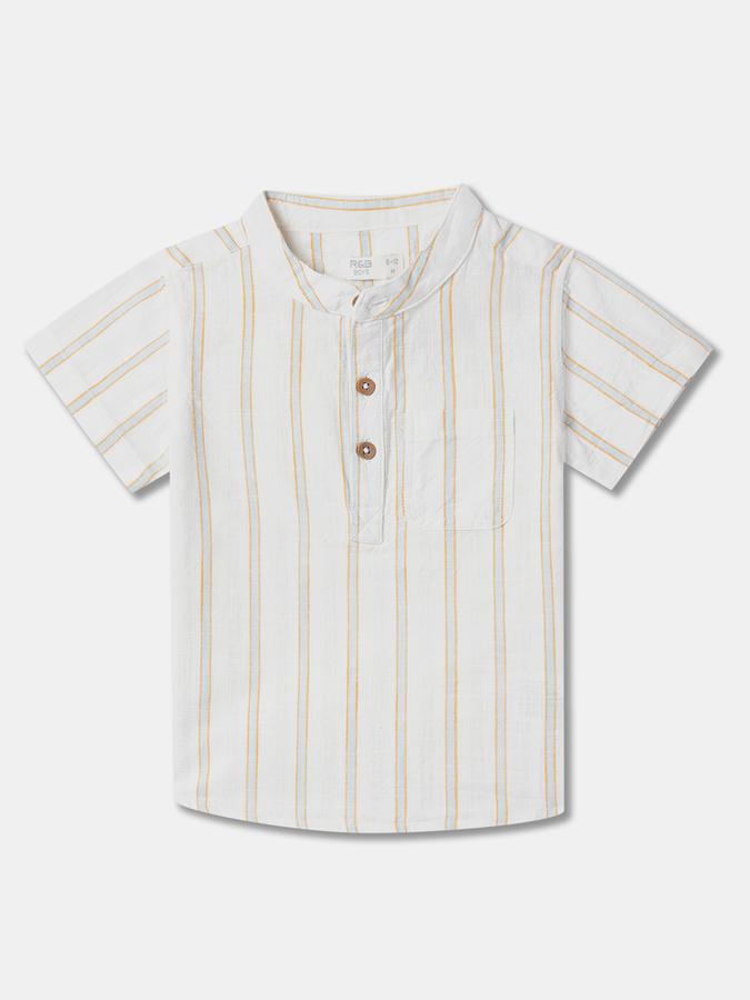 Boys Striped Relaxed Fit Shirt image number 0