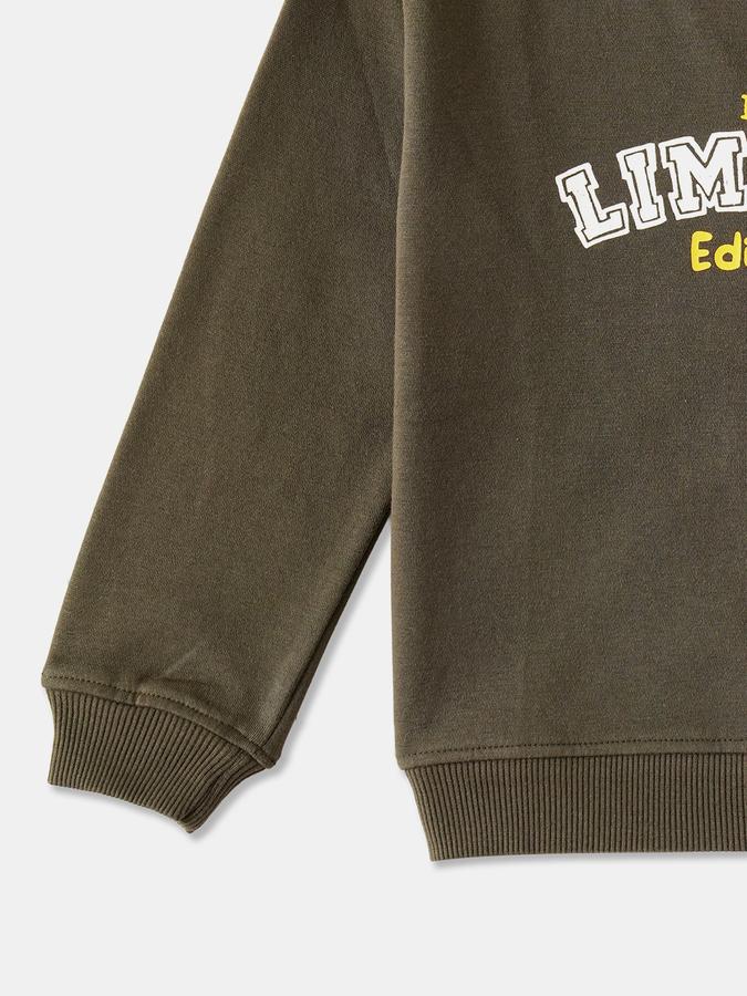 Boys Cotton Blend Relaxed Fit Crew Neck Graphic Sweatshirt