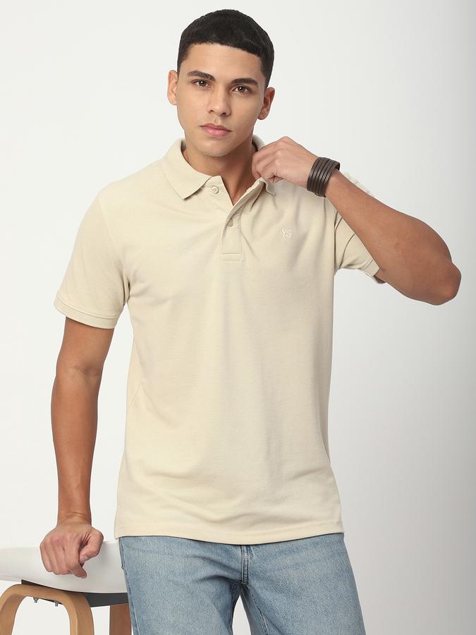 Solid Men Polo Neck T-Shirt data-index=