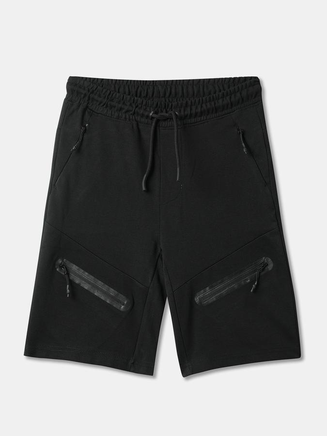 Boys Graphic Print Regular Fit Shorts with Insert Pockets image number 0