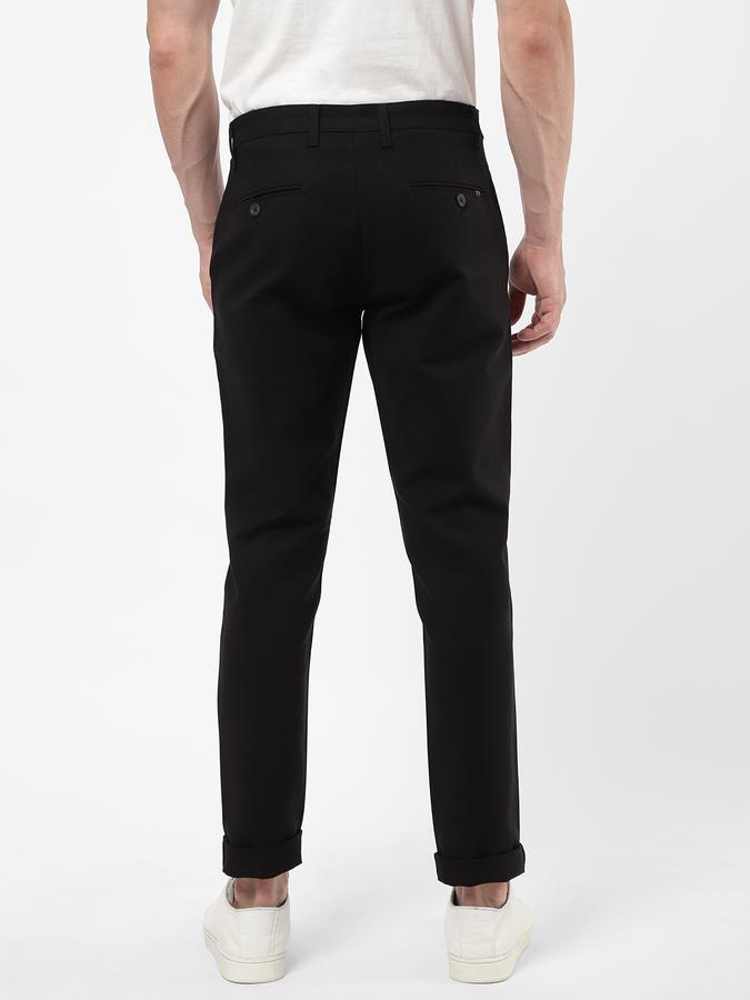 R&B Men Black Casual Trousers image number 2