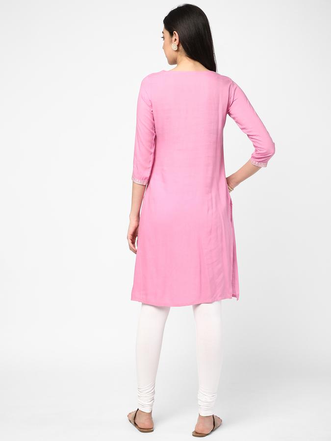 R&B Pink Women Kurtas image number 2