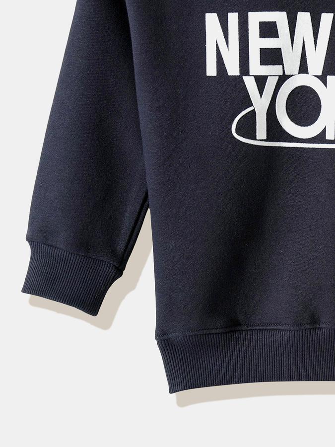 Boys Cotton Blend Relaxed Fit Hooded Graphic Hoodie