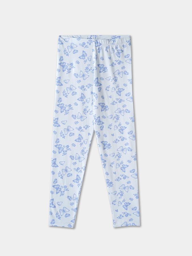 R&B Girls' Blue Printed Leggings