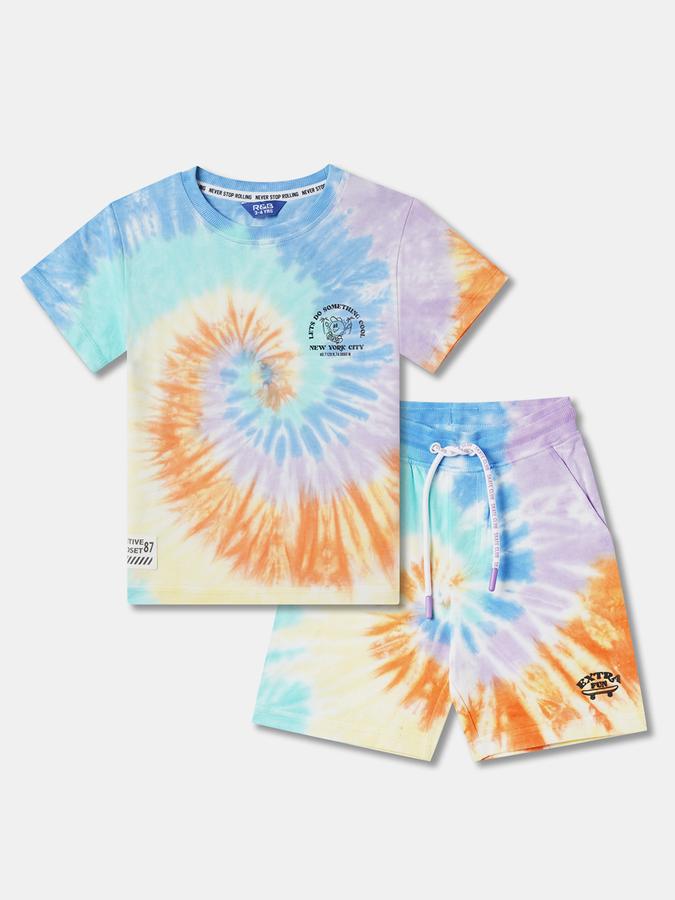 Boys Tie & Dye T-Shirt & Shorts Set image number 0