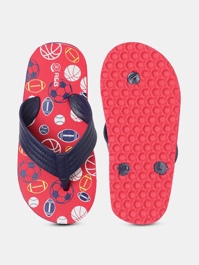 Boys Printed Thong-Strap Flip-Flops image number 3