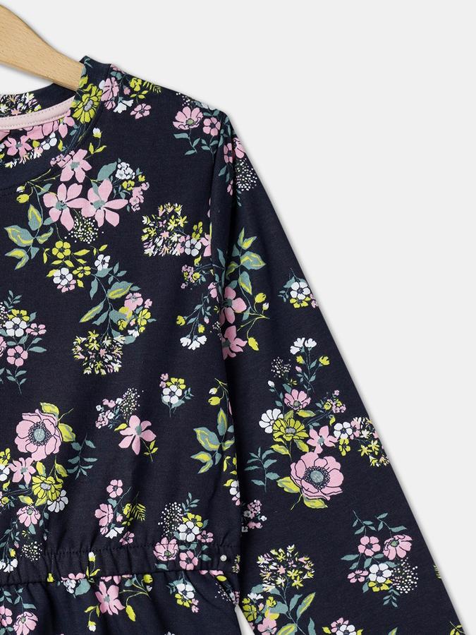 Girls Floral Print Fit & Flare Dress image number 2